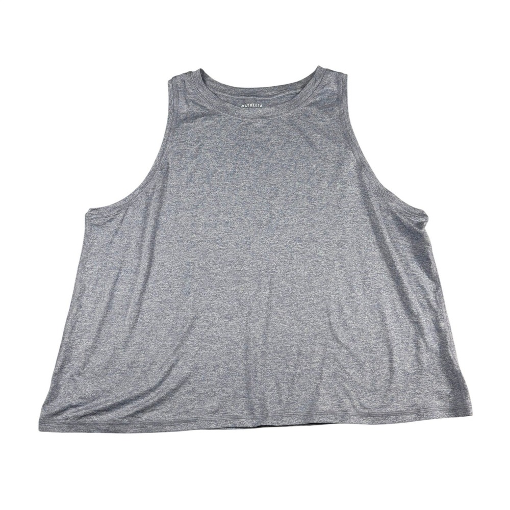 Athleta Womens 1X Tank Top Blue Heathered Activewear Yoga‎ Sporty Stretch Gym